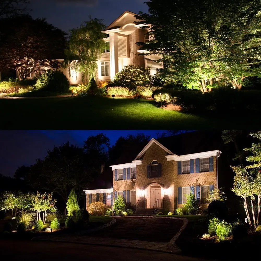 Holofotes ao ar Livre com Pico Luzes Led Paisagem 12 v Waterproof Jardim Caminho Paredes Árvores Bandeiras Lâmpadas Gramado 4 Pçs 5 w 12 árvores bandeiras holofotes ao ar livre com pico lâmpadas gramado