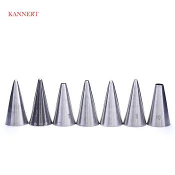 

7PCS Confectionery DIY Stainless Steel Icing Piping Nozzles Pastry Tips Fondant Cup Cake Baking Cake decorator Tools