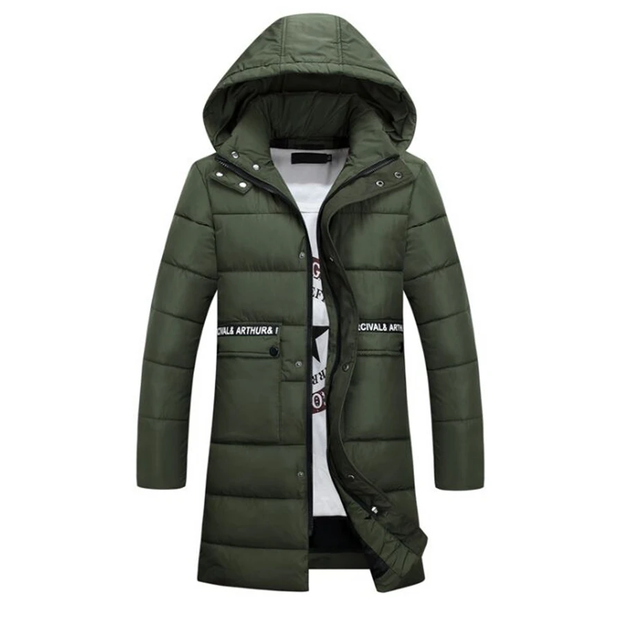 Winter Men Duck Long Jackets Keep Warm Coat Casual Men's thick  Jackets Brand clothing winter jacket men