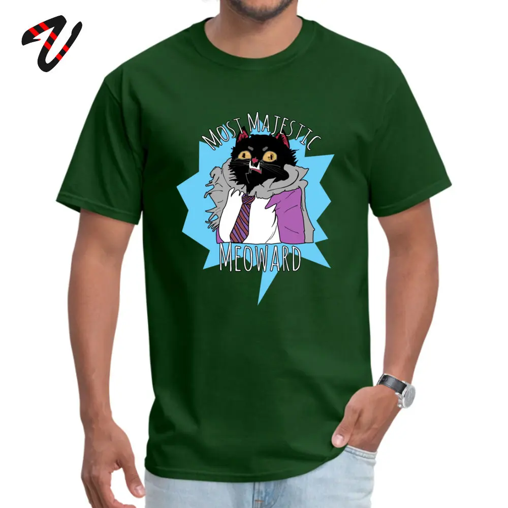 Crew Neck Most Majestic Meoward Cotton Mens Tshirts Crazy Short Sleeve Tops Shirts 2019 Newest Custom Clothing Shirt Most Majestic Meoward 22484 dark