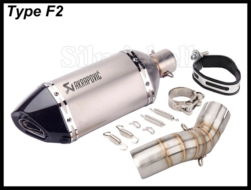 Akrapovic Moto Escape выхлопная труба мотоцикла для Kawasaki Z900 2017 2018 из углеродного волокна