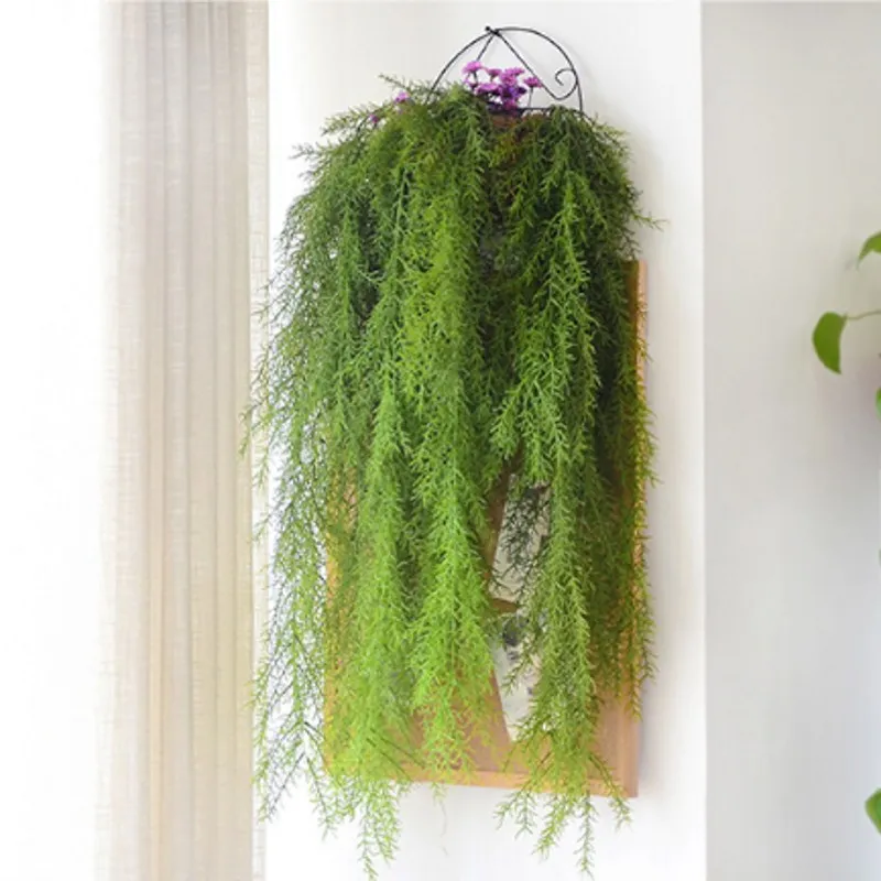 Искусственные растения длинные сосновые иглы мягкая имитация лозы ротанга домашнее декоративное растение для украшения стен