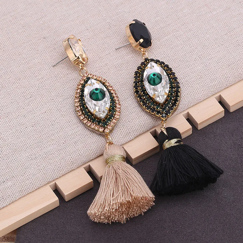 weave earrings for women boho tassel earrings