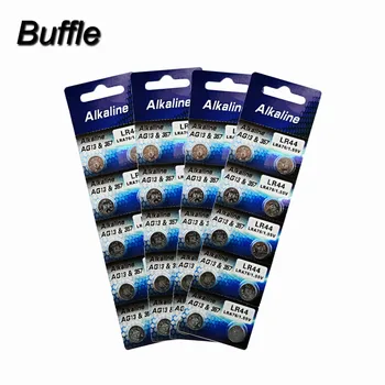 

40pcs/4pack Buffle AG13 Button Cell Coin Batteries 357A/LR44 LRA76 L1154 1.5V Watch Battery SR44W 1107SO 157 303 357