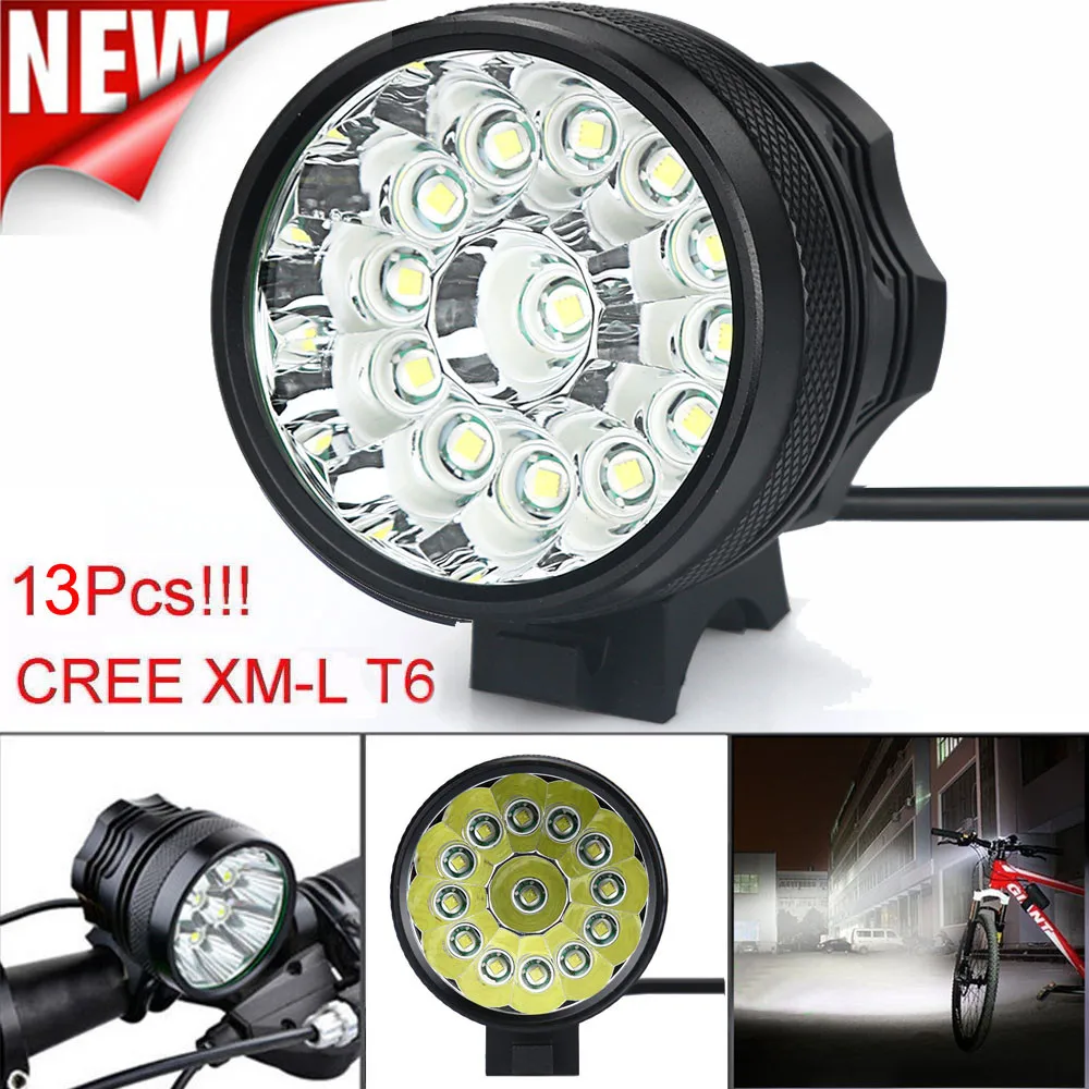 Светодиодная лампа 11.11 Новое поступление высокого класса 32000 lm 13x CREE T6 LED 3 режима Велосипедный Спорт лампы велосипед свет фар велоспорт факел