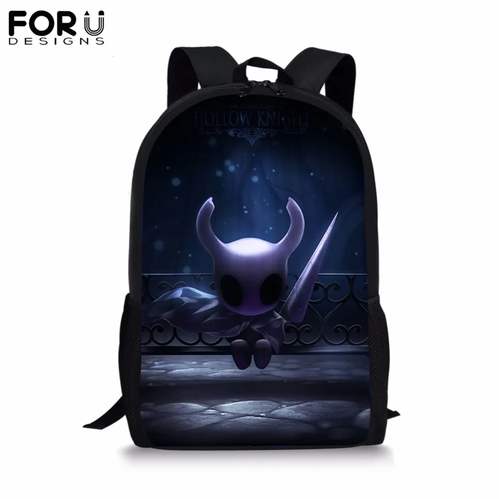 

FORUDESIGNS Customize Image Backpack Bag for Boy Men Hollow Knight Print Orthopedics School BookBag Teenager Student Mochila