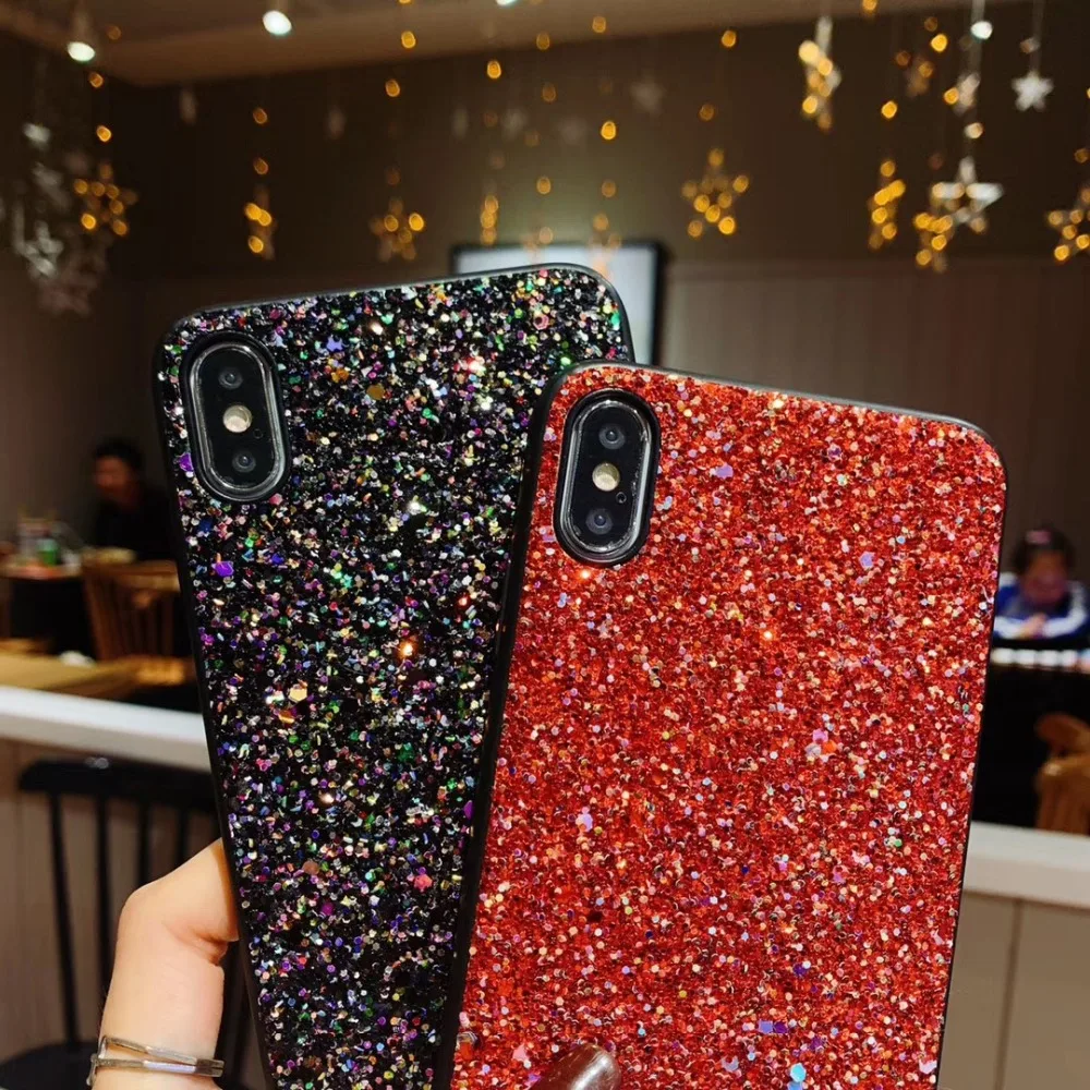 For Xiaomi Redmi Note 8T Cover redmi note 9 pro 8A 9A Luxury Glitter Sequins Shining Case for xiaomi mi POCO X3 NFC phone bags