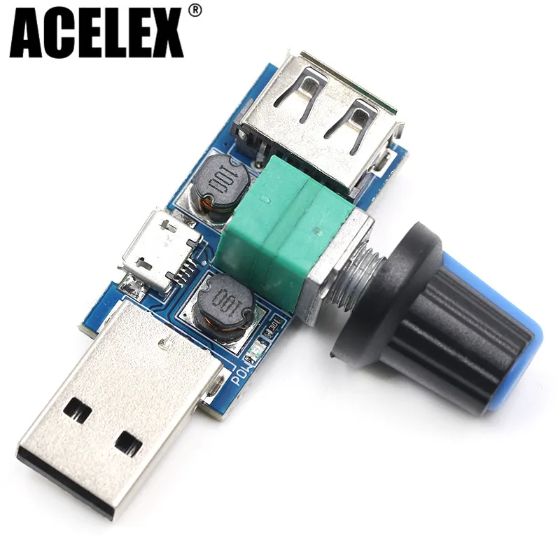 

Mini USB fan governor wind speed air volume regulator cooling mute multi function office dormitory bedside