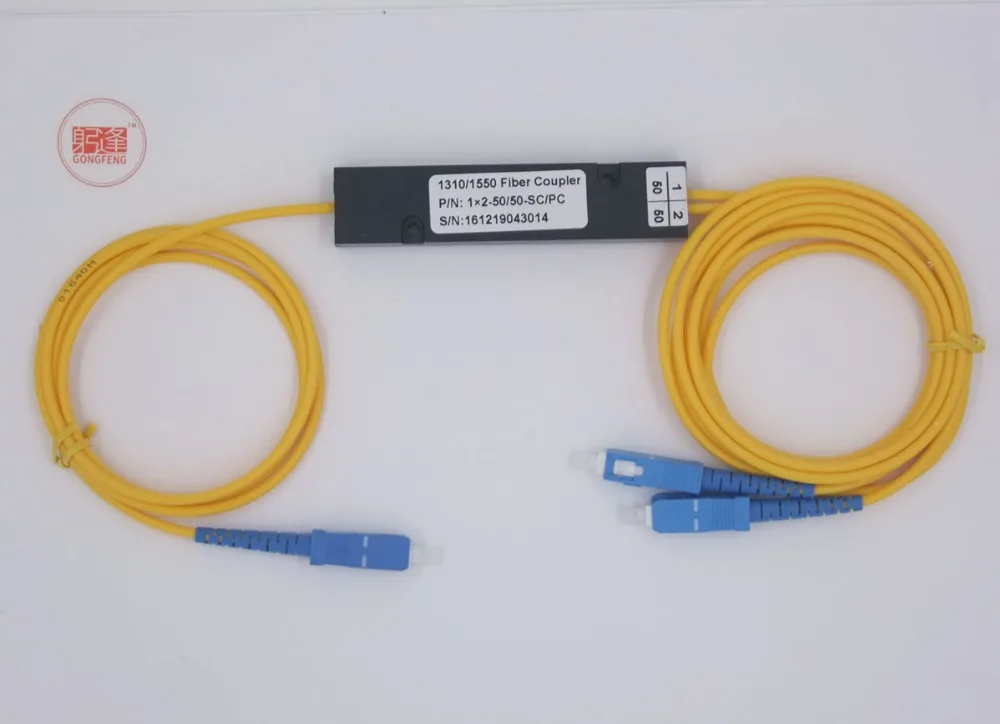 10PCS NEW Optical Connector Splitter 1 Point 2 Optical splitter Box Pigtail type SC Fibre