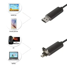 5,5 мм объектив Android USB эндоскопа Камера 1/m/2 м/5 м/10 м змея кабель бороскопы для телефона Android и ПК для ремонта автомобиля