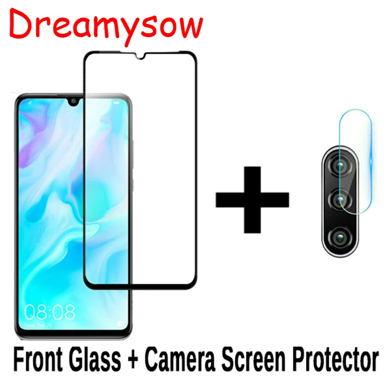

2 IN 1 Protective Glass For Huawei P Smart Y6 Pro Y9 2019 Nova 3 3i Honor 8C 8X 10 Lite Play Full Cover Camera Screen Protector