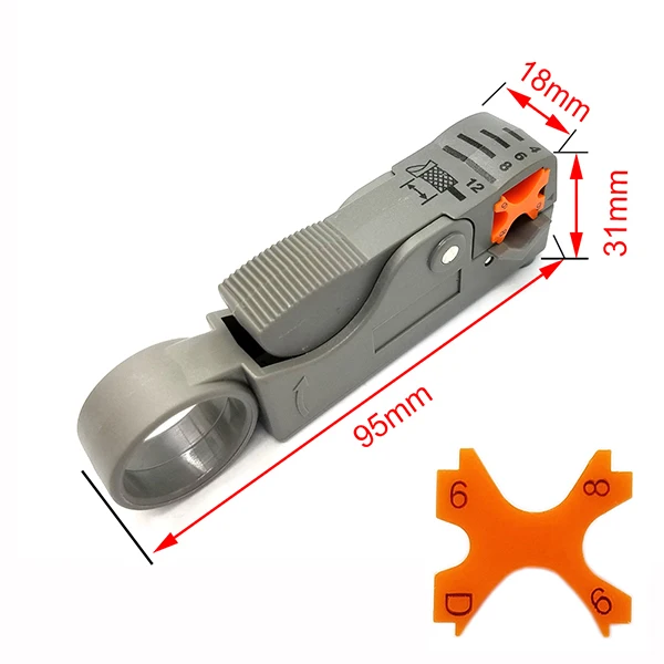 Коаксиальный кабель щипцы коаксиальный компрессионный набор инструментов RG59/RG6 кабельный ТВ обжимной инструмент набор для зачистки проводов с 20 F головками разъемы - Цвет: Wire Strippers