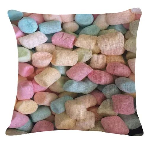 Pretty Food Chips Home Pillows with Filling Linen 45*45cm Square Cotton