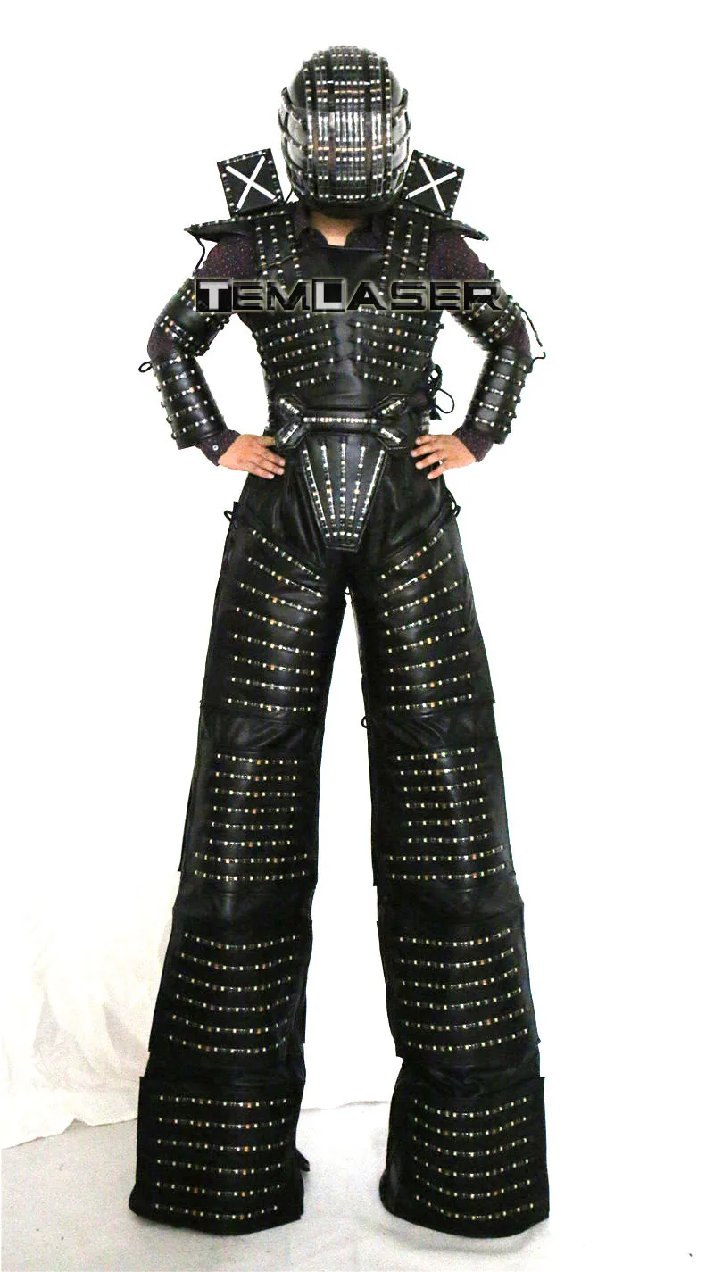 Traje de Робот СВЕТОДИОДНЫЙ ходули Уокер светодиодный свет костюм робота Костюмы