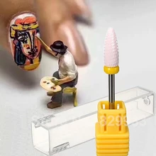 1 шт. розовый пламя Керамика ногтей кутикулы Бурильные долото хобби Дизайн ногтей Salon педикюр подиатрии электрическая маникюр педикюр сверла Инструменты