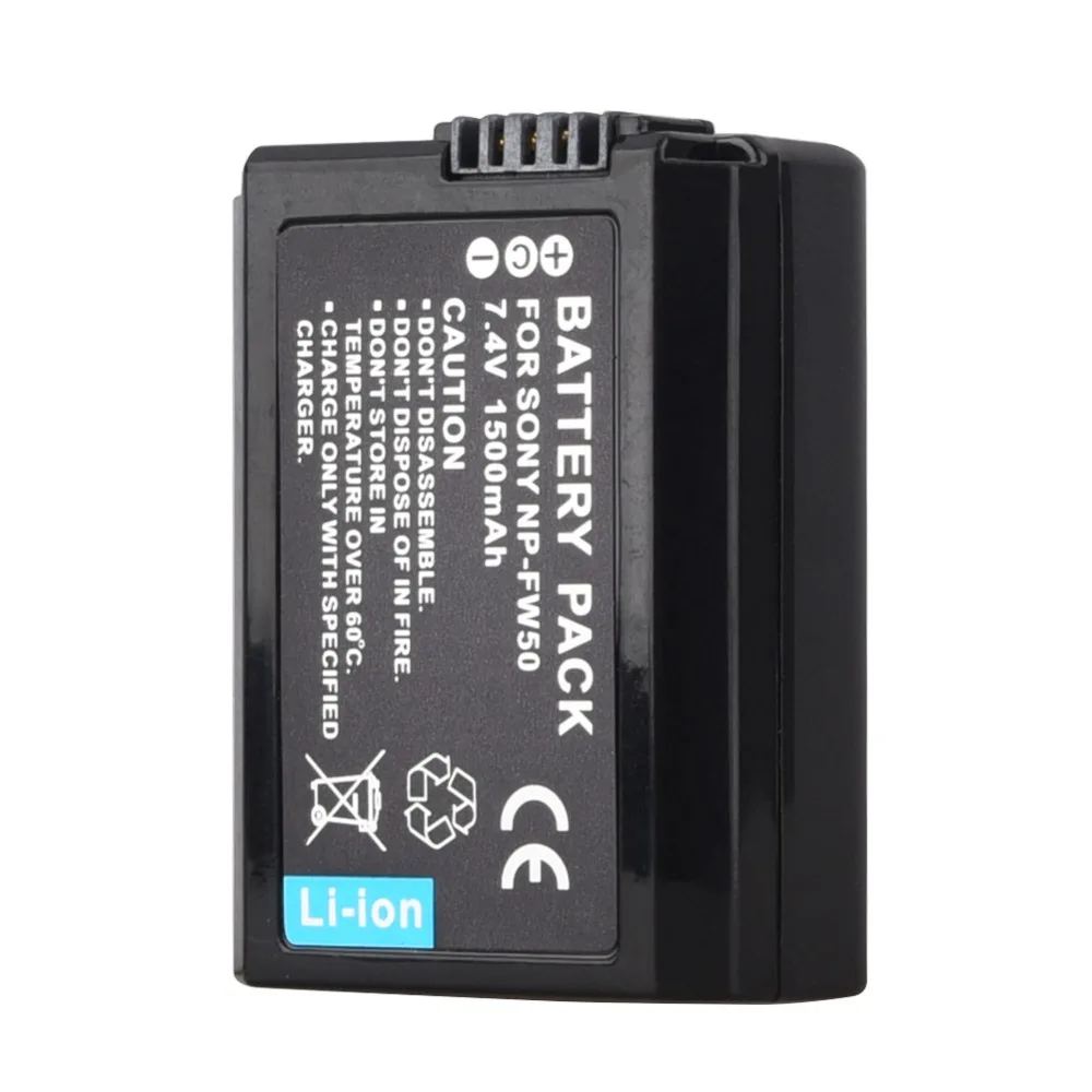 1pc 7.4V 1500mAh NP FW50 Replacement digital camera batteries For Sony
