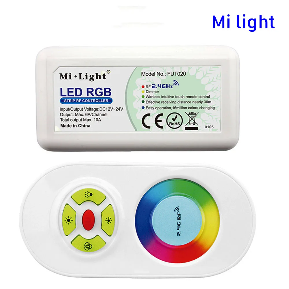 

BSOD LED RGB Controller Milight FUT020 Dimmer Wireless RF 2.4GHz Voltage 12V24V with Remote Controller for rgb led strip