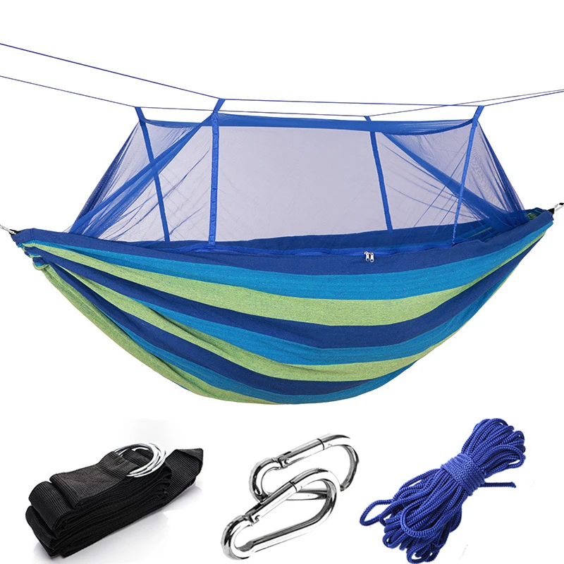 

Furniture Thicken Canvas Hammock Camping with Mosquito Prevent Rollover Hanging Chiar Leisure Chair Hammock Swing Dorm Chair