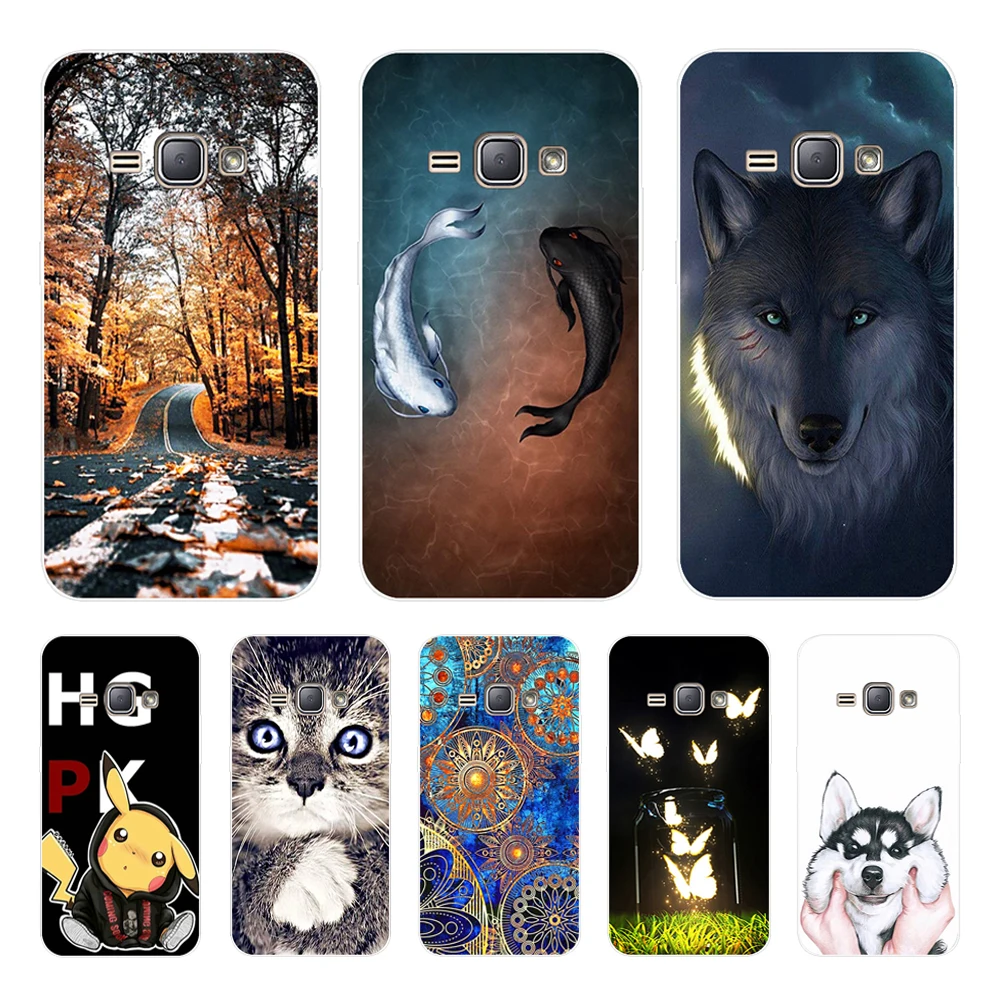 

Silicone phone Case For Samsung Galaxy J1 2016 J120 J120F SM-J120F Cover phone shell Coque etui bumper 360 full protective