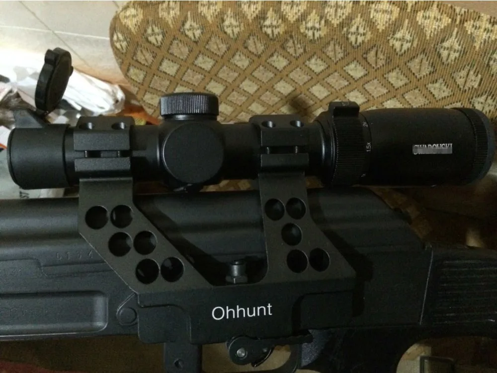 Preto para Caça Ohhunt Acessórios Raph Rápida ak Railed Scope Montar Rifle Escopo Ak30sm 25.4mm 30mm 2 Ohhunt acessórios ak30sm 25.4mm 30mm raph rápida