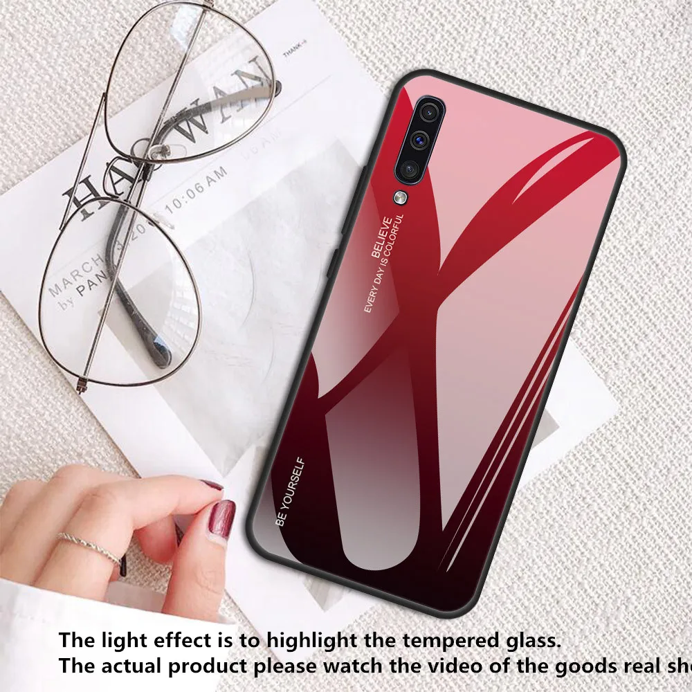 Чехол из закаленного стекла для Samsung galaxy A10 A20 E A30 A40 A50 A60 A70 A5 A520 A6 A8 plus A7 A720 A750 A8S A9 A9star