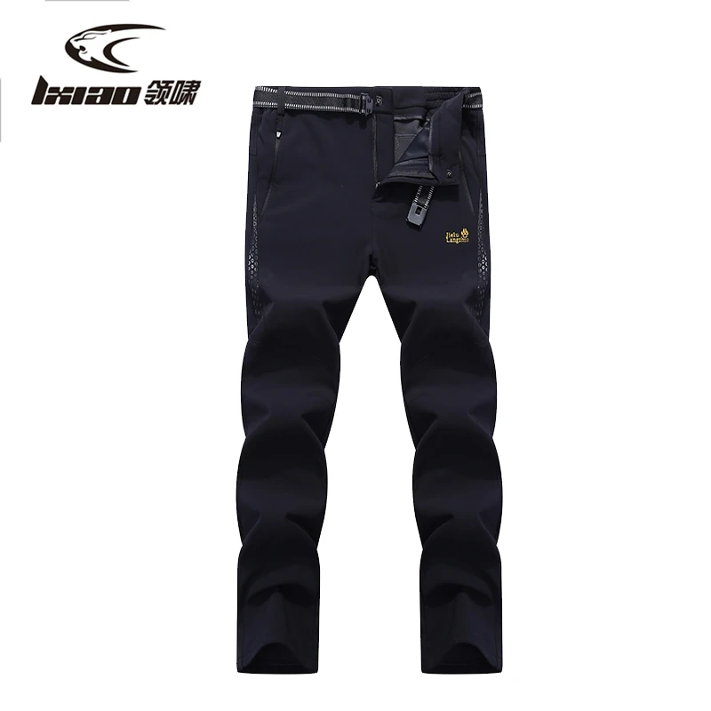 

LXIAO New Autumn/Winter Outdoor Camping Windproof Waterproof Couples Hiking Pants Quick Dry Softshell Pant Trekking Pants Men
