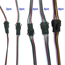 5 пар~ 100 пар 3pin 4pin 5pin 6pin JST светодиодный коннектор, мужской и женский коннектор для 3528 5050 RGB RGBW RGBWW светодиодный светильник