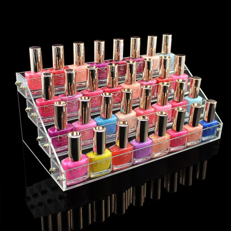 Beauty Makeup Nail Polish Storage Acrylic Makeup Organizer Rack Display