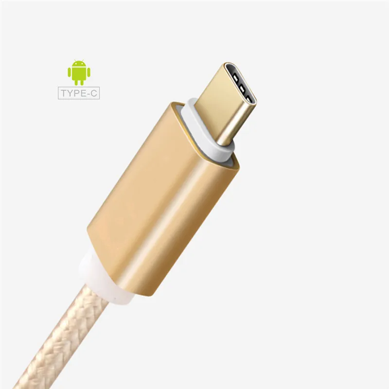 Кабель usb type C нейлоновая оплетка 2A Быстрый кабель type-C для зарядки данных для samsung LG Oneplus 0,25 M 1M 1,5 M 2M USB C зарядный кабель