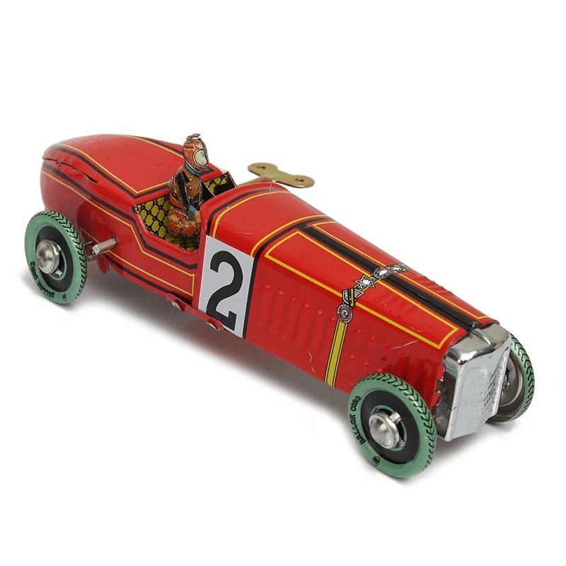 antique metal toy race car