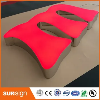 

Aliexpress chrome stainless steel return led signage outdoor