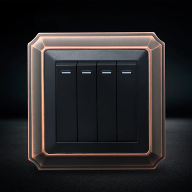 4 Gang 1 Way 2 Way Wall Switch And Bronze Color Light Switch