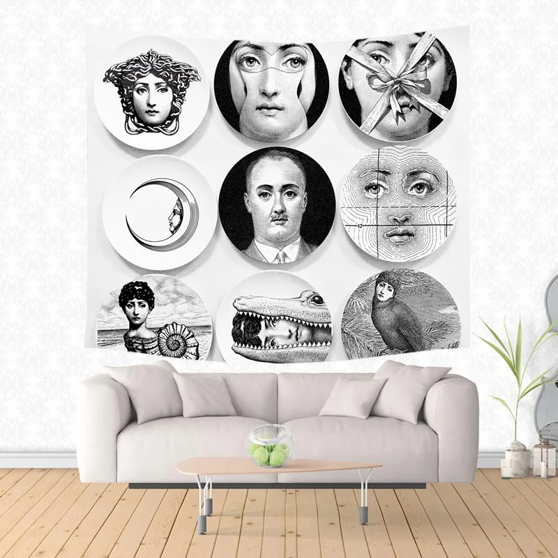 Rosenthal Piero fornasetti рабочий настенный гобелен домашний декор полотенце пляжное Пикник пледы Ковер На Заказ одеяло Прямая