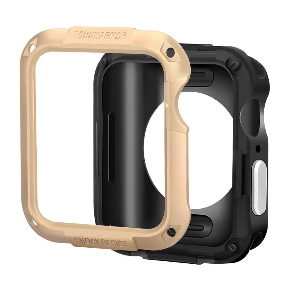 Чехол для Apple Watch, чехол Apple watch 5, 4, 44, m, 40 мм, iWatch 3, 2, 1, 42 мм, 38 мм, универсальный экран, защитный бампер, аксессуары для часов - Цвет ремешка: gold