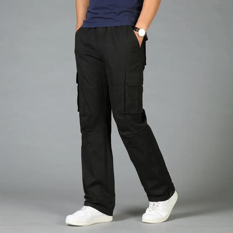 Мужские брюки в стиле милитари большой высокий большой размер плюс брюки большого размера штаны карго с множеством карманов мужские свободные Jogger 6XL 5XL