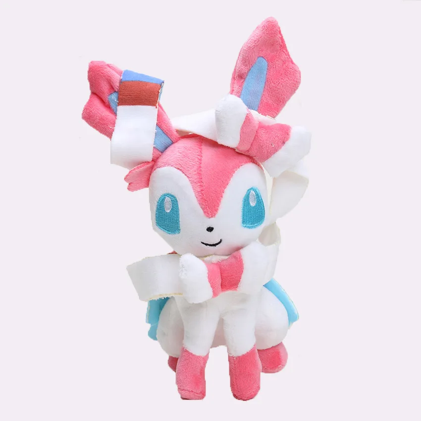 16-23 см карманная кукла Eevee Sylveon Espeon flarion Umbreon Glaceon Jolteon Vaporeon Leafeon мягкая плюшевая игрушка - Цвет: 23cm pink