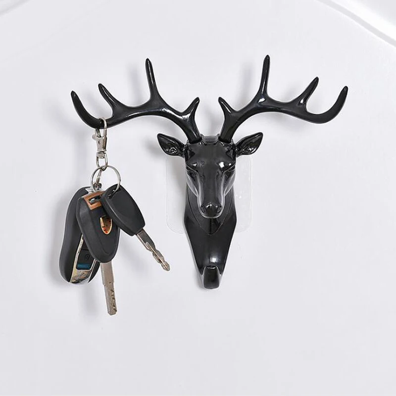 

Deer Head Multifunctional Display Presentation Self Adhesive Home Decoration Bag Key chain key ring