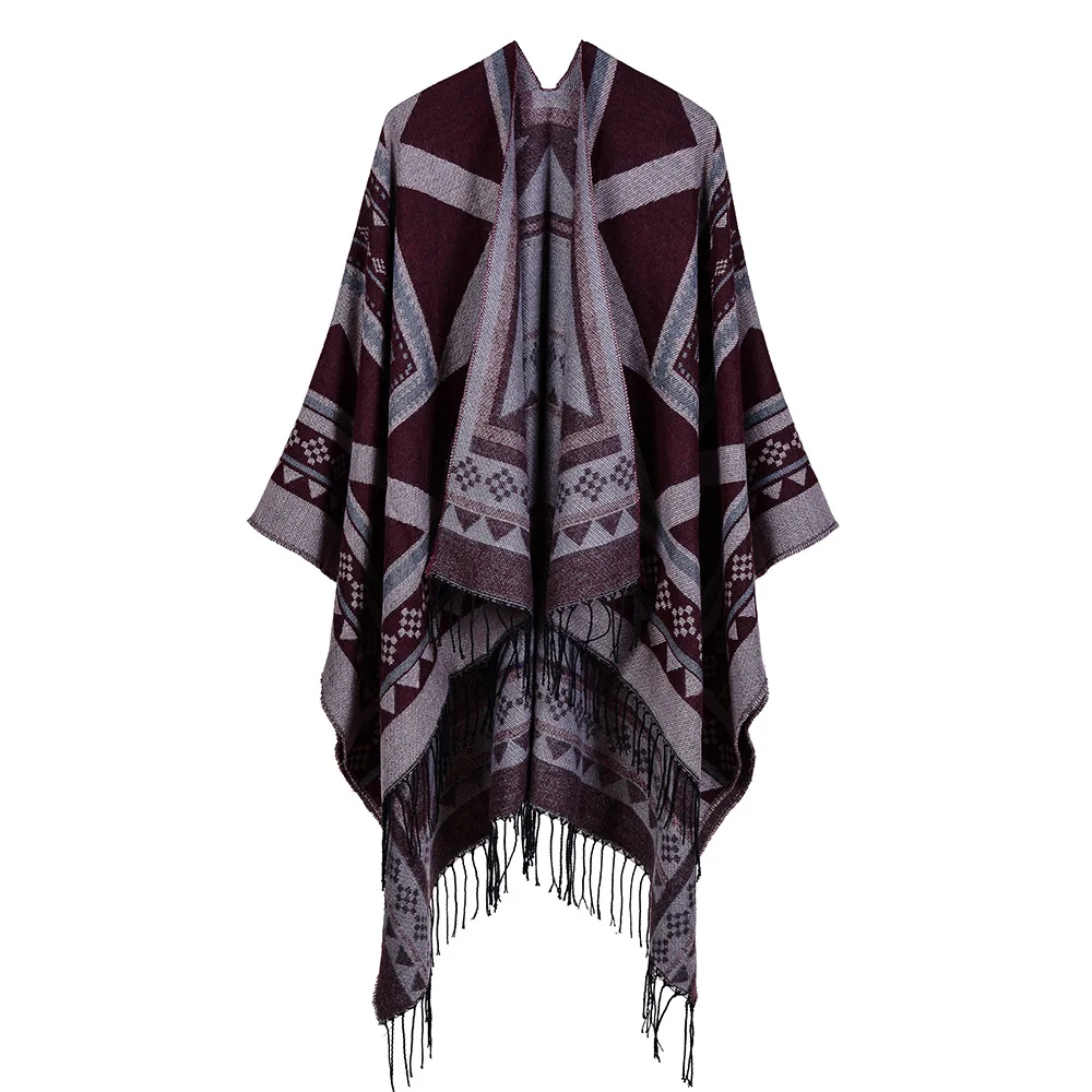 2019 женская верхняя одежда зима шарфы для женщин осень кашемировый пончо одеяло дамы вязаная шаль накидка Кашемировый Шарф пончо леди