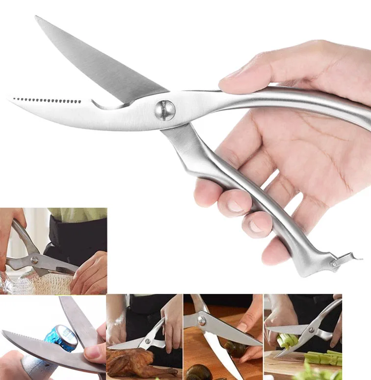 

25cm(9.8'') Heavy duty Stainless Steel Kitchen Poultry Chicken Bone scissor Cutter Cook Tool Gadget shear Fish Duck cut