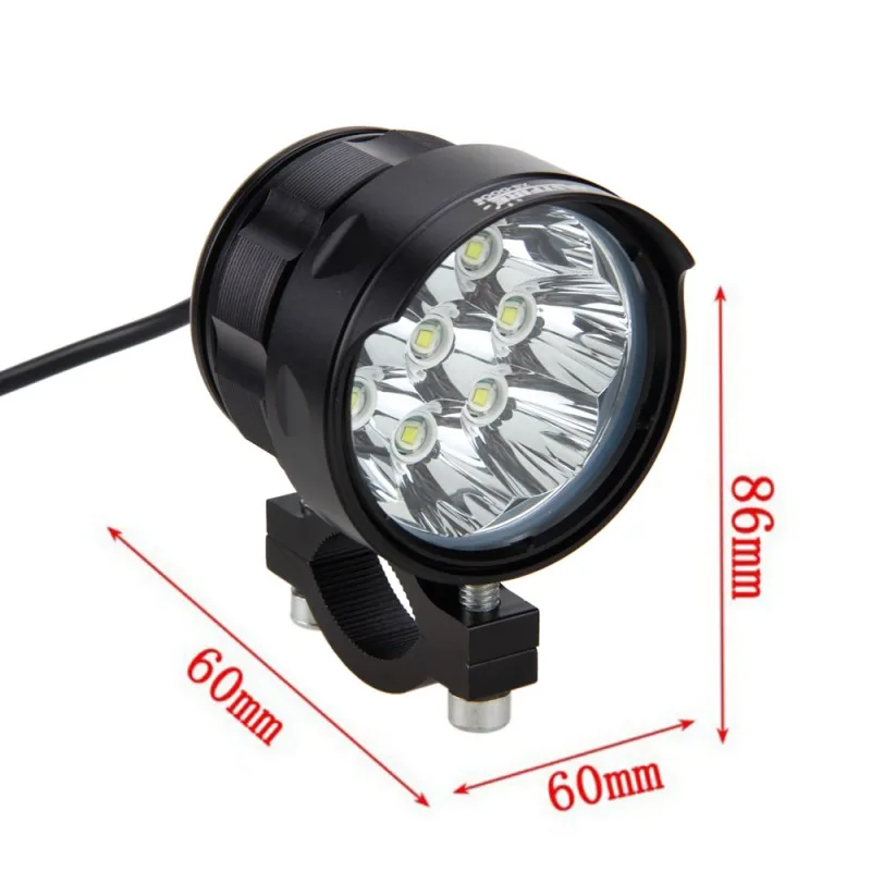  2PCS 5 Modes 80W 6000LM 6500K 8x XM-L T6 LED Motorcycle Spot Light Motorcycle Driving Light Lamp le - 32919093835