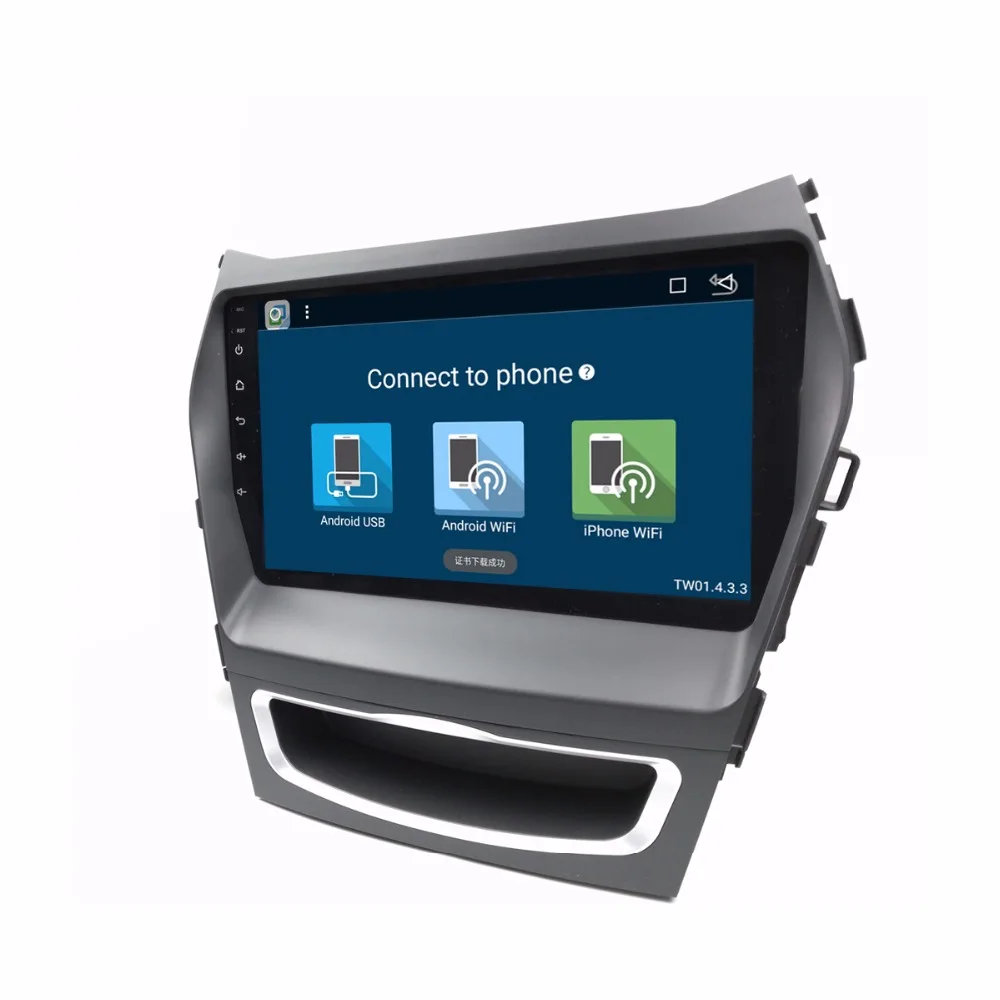 Perfect Android 8.0 T8 Octa Core RAM 2G 2 din car dvd gps video radio player for Hyundai IX45 Santa fe 2013 car navigaton stereo gps 3