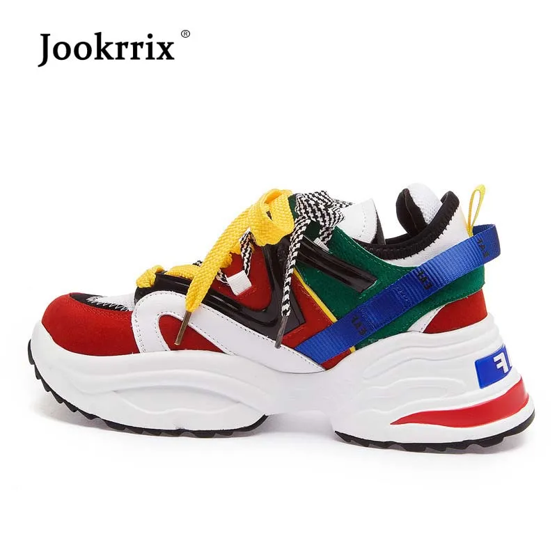 

Jookrrix White Shoe Women Fashion Brand Sneakers High Top Lady chaussure Breathable Autumn Female Casual Increase footware Black