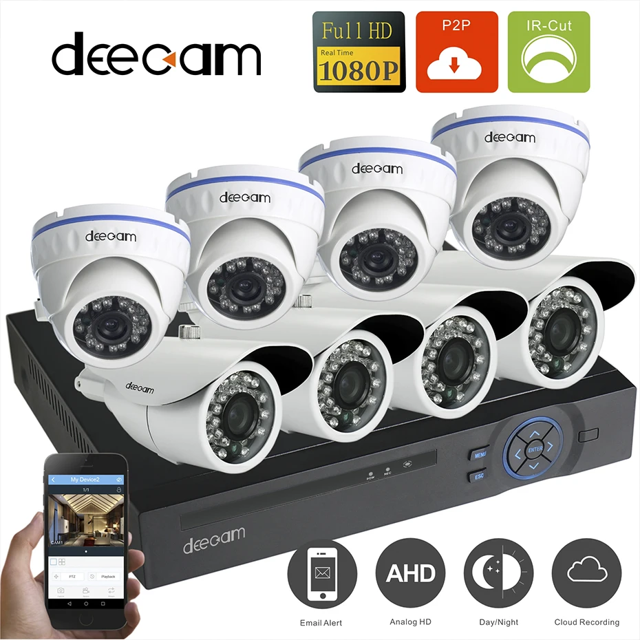 Buy Camaras de Seguridad 8CH AHD DVR Kits Night Vision