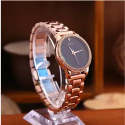 Новые модные женские часы кварцевые аналоговые наручные часы из нержавеющей стали повседневные Простые Кварцевые Золотые часы хронограф