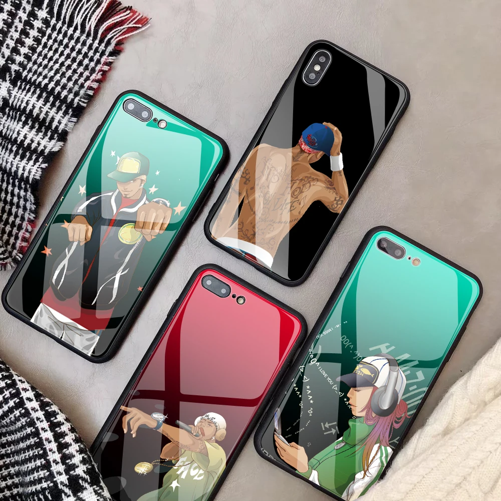 

Street Style Customized Tempered Glass Phone Case For iphone XS XR MAX DIY Phone Cover for iPhone 7 8 7Plus 6 X 6S 7 mBysC104U4