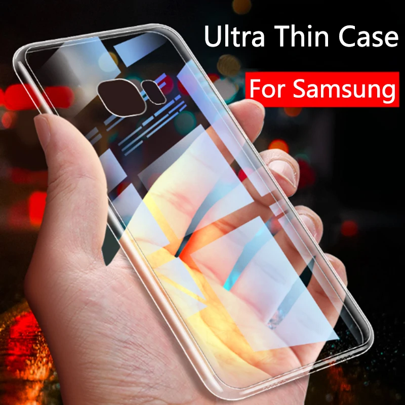 

Transparent Case For Samsung Galaxy A6 Plus 2018 S8 S9 Plus S7 Edge A5 A7 A3 2017 J3 J5 TPU Soft Silicon Thin Case Note 9 Case