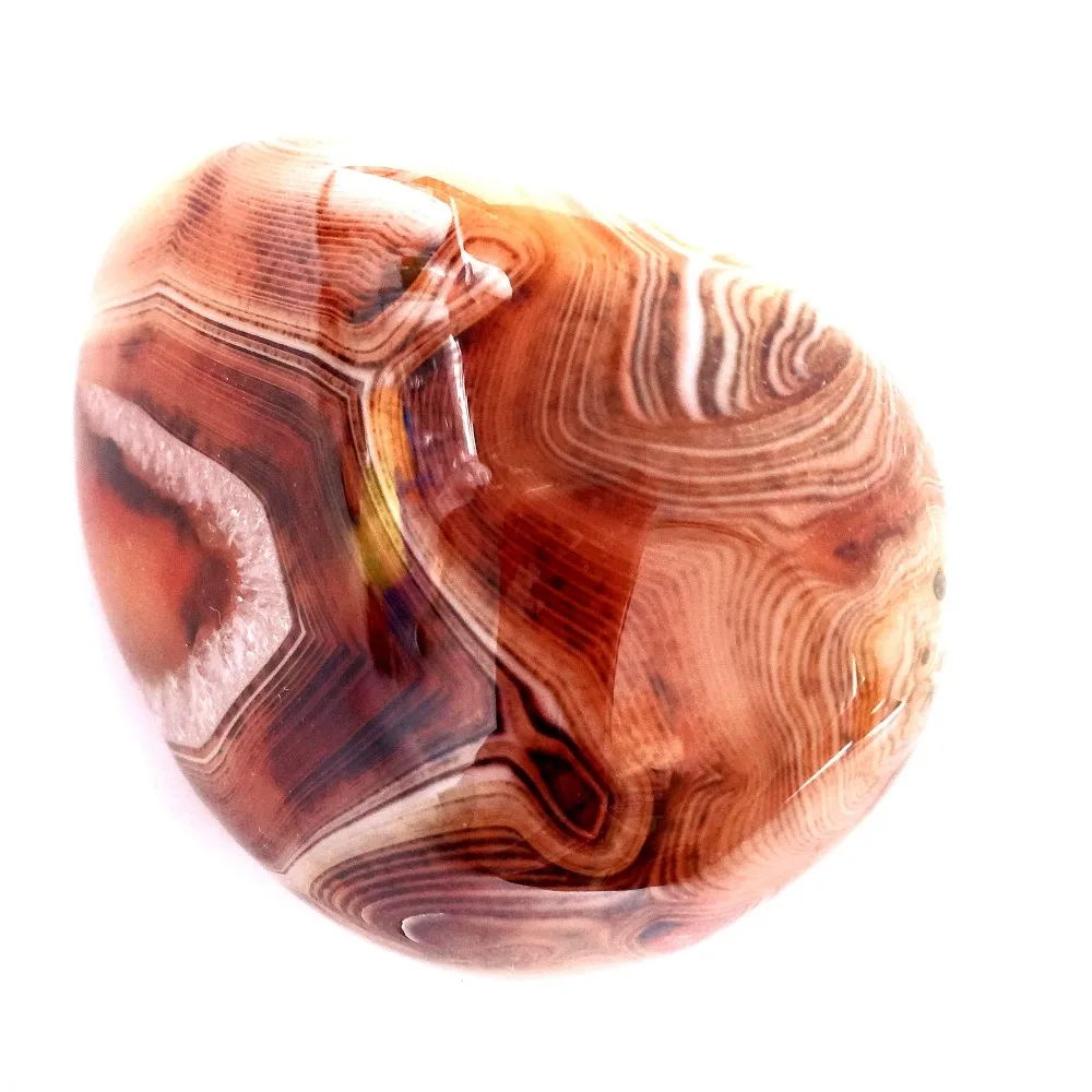 

1 Piece Natural Carnelian Silk Agate Quartz Crystal Polychrome Tumbled Palm Stones Healing Appreciate Ornaments Minerals
