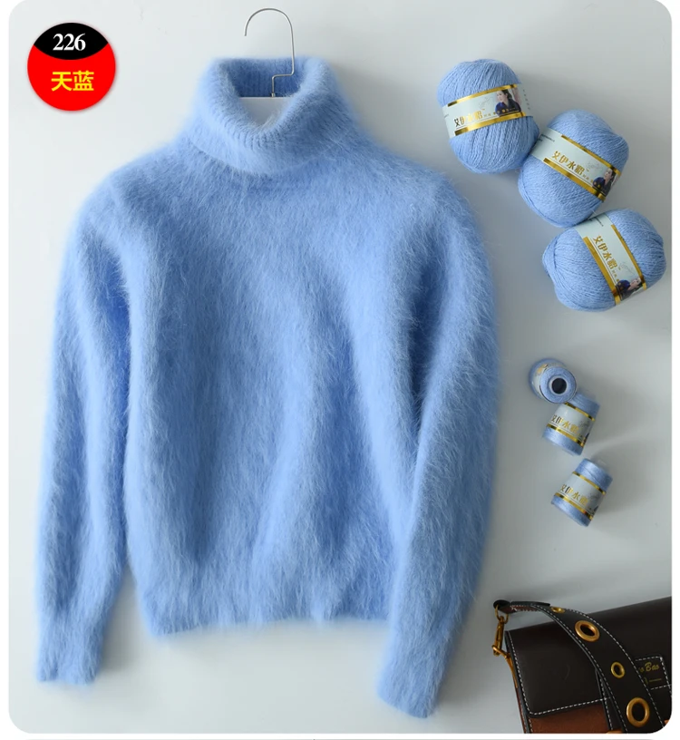 Long Plush Mink Cashmere Yarn Yarn for Knitting Warm Delicate Fluffy Yarn for Hand Sweater Cardigan Hats Soft Yarn for Women Men