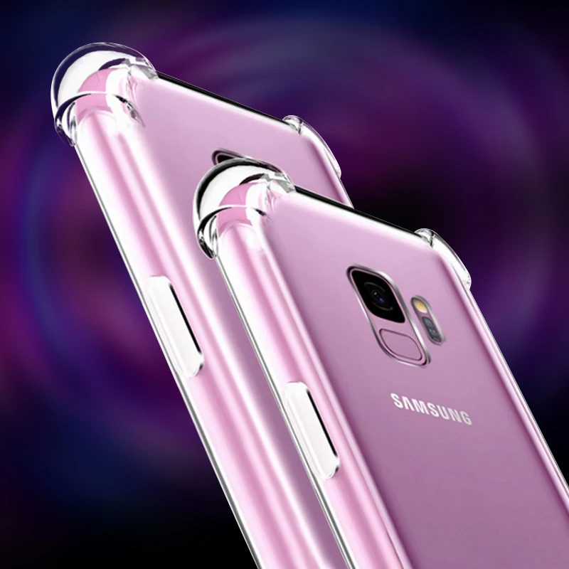 Crystal Clear Shockproof Case For Samsung Galaxy S10 S9 S8 Plus J4 J6 J8 J3 J5 J7 J4 J2 Core Note 8 9 S10e TPU Case