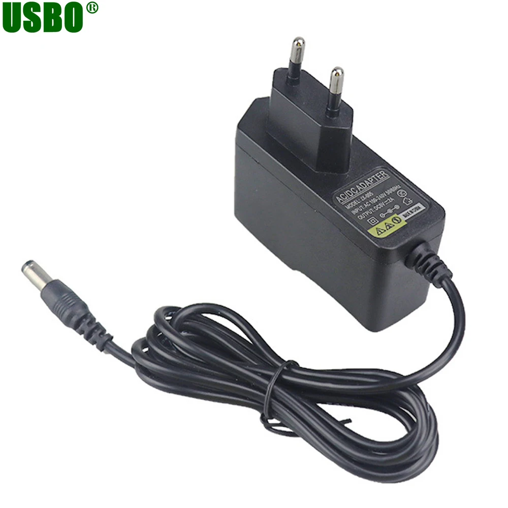 

Wholesale 100-240V AC to DC Power Adapter Supply Charger adapter 5V 12V 2A US EU Plug 5.5mm x 2.5mm DC Plug adaptor